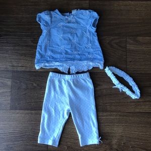 6 month girl outfit with headband